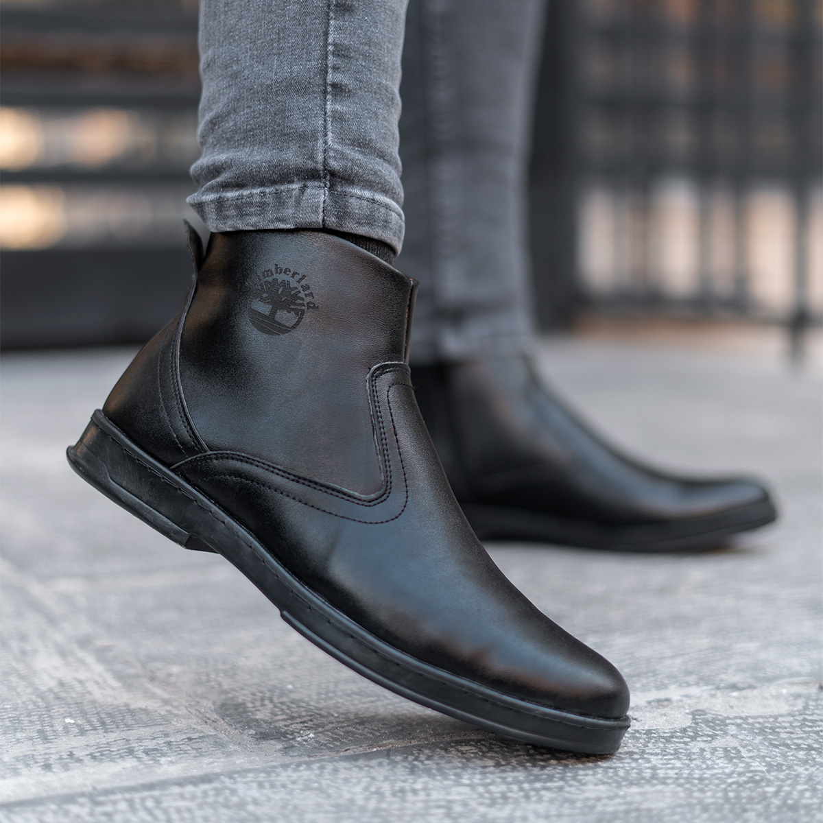 نیم بوت مردانه مشکی مدل Rad